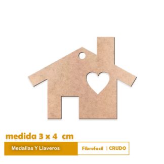 Llavero Medallero Tag Casita en Fibrofacil
