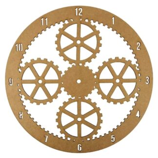 Reloj Engranaje De Pared En Fibrofacil 29cm