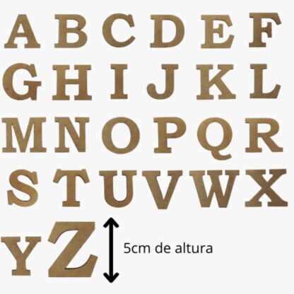 Abecedario Completo 27 Letras Bookman Old Style en Fibrofacil