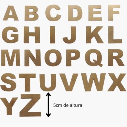 Abecedario Completo 27 Letras Arial Black en Fibrofacil