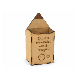 Portalápices lápiz Gracias por enseñar en MDF
