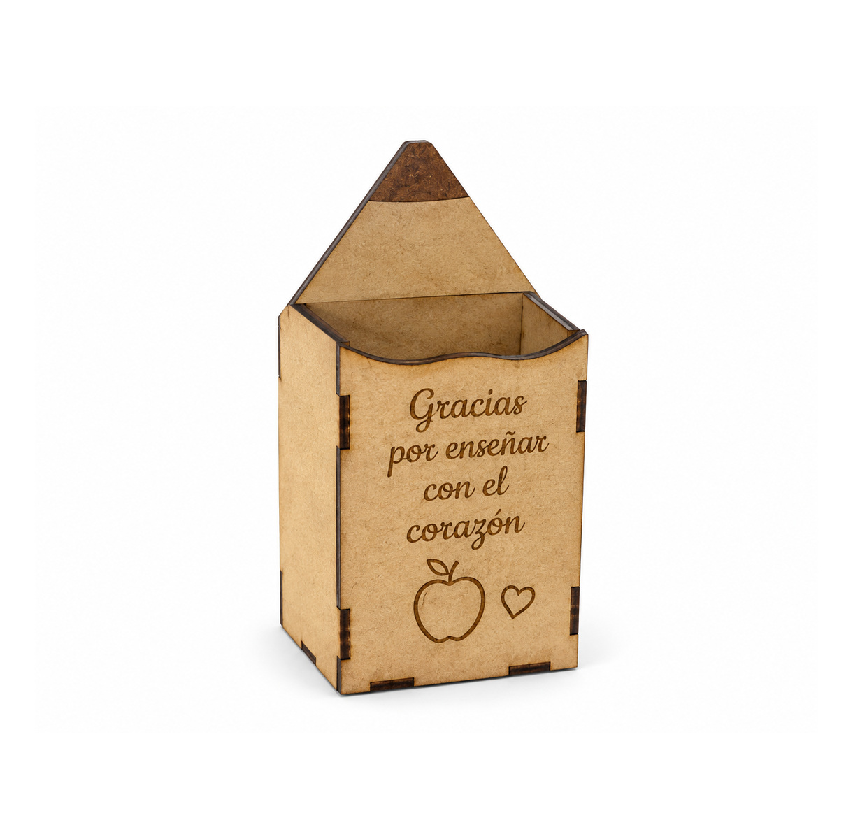Portalápices lápiz Gracias por enseñar en MDF