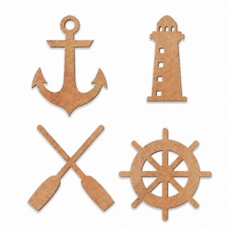Pack de apliques Marineros MDF 7 cm – 4 diseños