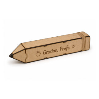 Caja lápiz Gracias Profe en MDF