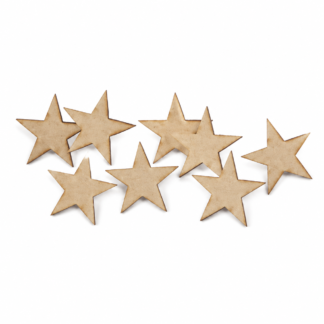 Estrellas decorativas de MDF – Pack de 8