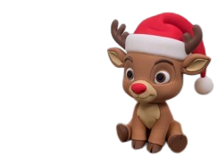 Figura 3D Reno Navidad – 15–18 cm