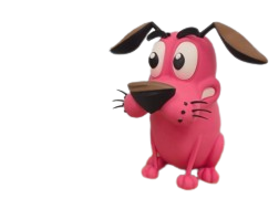 Figura 3D Coraje, el perro cobarde – 15–18 cm