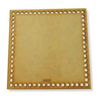 Base cuadrada de MDF para tejer 25 × 25 cm