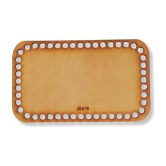 Base rectangular de MDF para tejer 25 × 15 cm