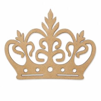 Aplique Corona con Ramos de MDF 15 × 12 cm