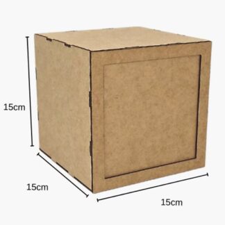Cubo decorativo de MDF 15 x 15 cm