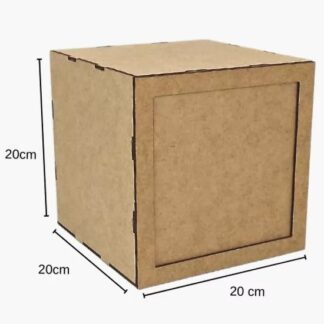 Cubo decorativo de MDF 20 x 20 cm