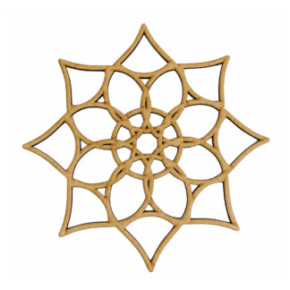 Mandala estrella entrelazada en MDF 30 cm