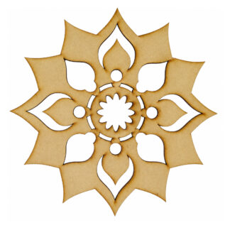 Mandala flor geométrica en MDF 20 cm