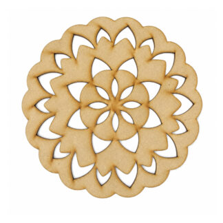 Mandala floral multicapa en MDF 20 cm
