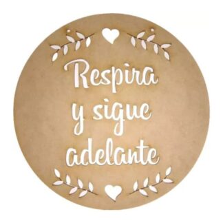 Mandala Respira y Sigue Adelante de MDF 20 cm