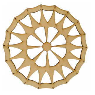 Mandala rosetón radial en MDF 30 cm