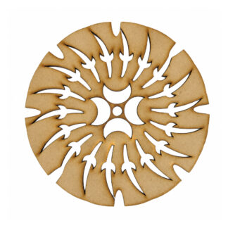 Mandala triple luna floral en MDF 30 cm