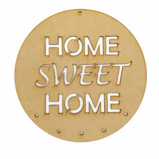 Portallaves Circular MDF “Home Sweet Home” – Ø 20 cm