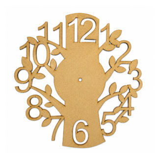 Reloj árbol con números en MDF 30 cm