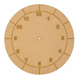 Reloj circular con marco segmentado en MDF 30 cm