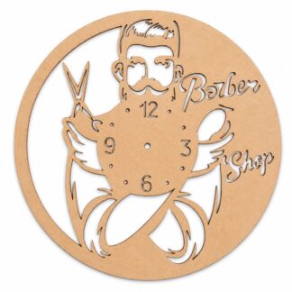 Base para reloj Barber Shop de MDF 20 cm