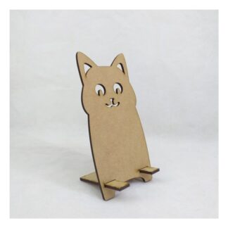 Soporte para Celular MDF Gato – 18 × 8,5 cm
