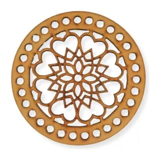 Tapa calada Mandala para tejido 15 cm