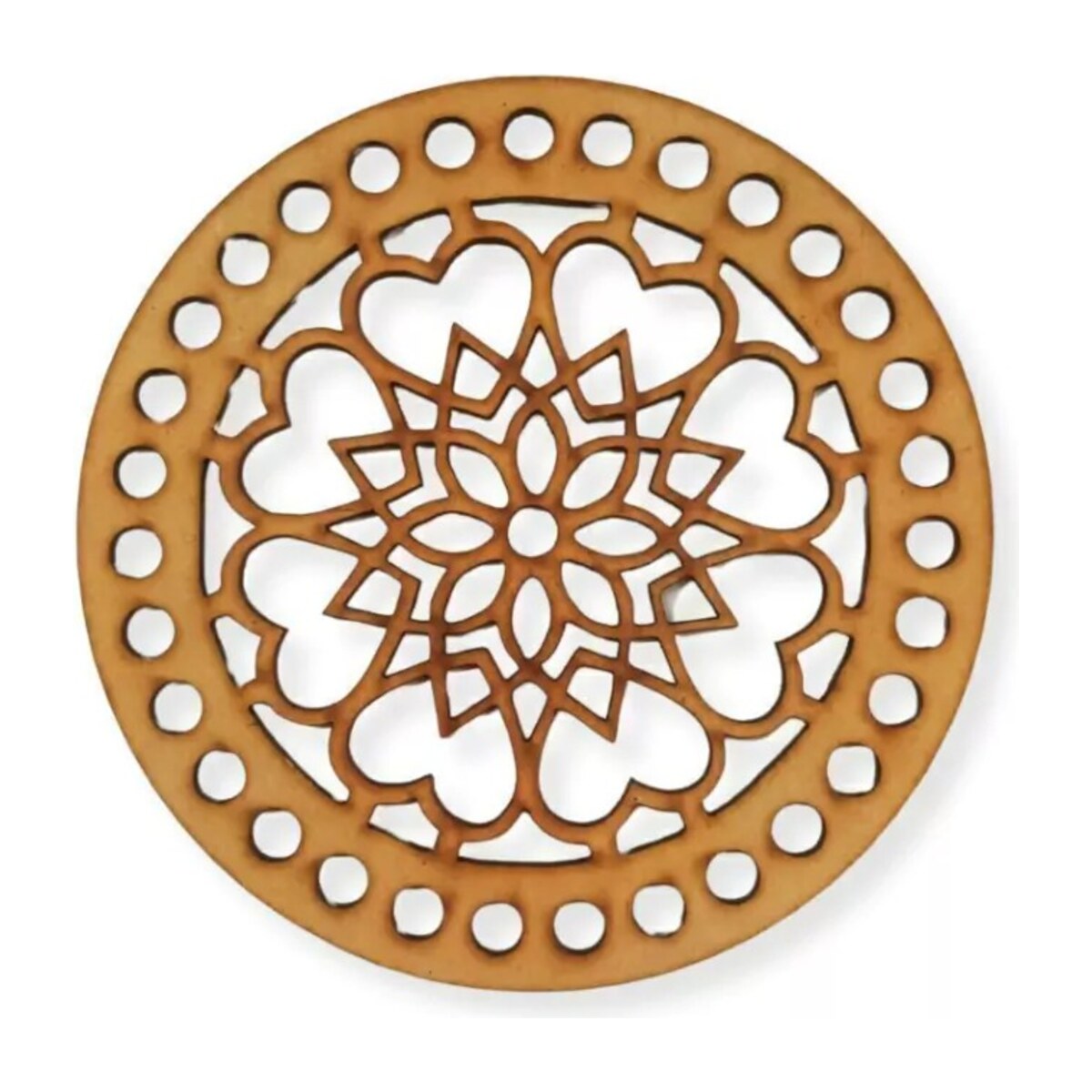 Tapa calada Mandala para tejido 15 cm