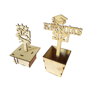Set MDF Egresados con Cartel Decorativo