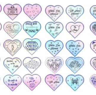Set de mini corazones decorativos