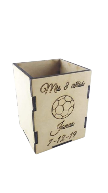 Caja cubo decorativa en MDF