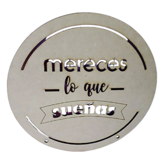 Círculo MDF con Frase Inspiradora