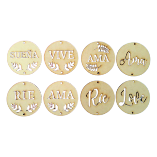 Set Círculos Frases Positivas MDF