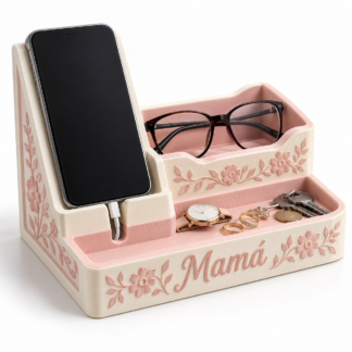 Organizador de mesa de luz para mamá impreso en 3D
